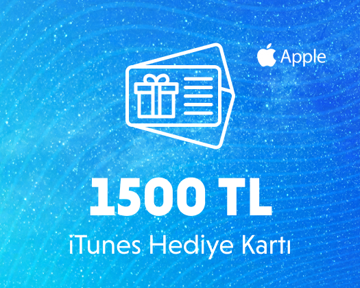 Apple Store iTunes 1500 TL Hediye Kartı